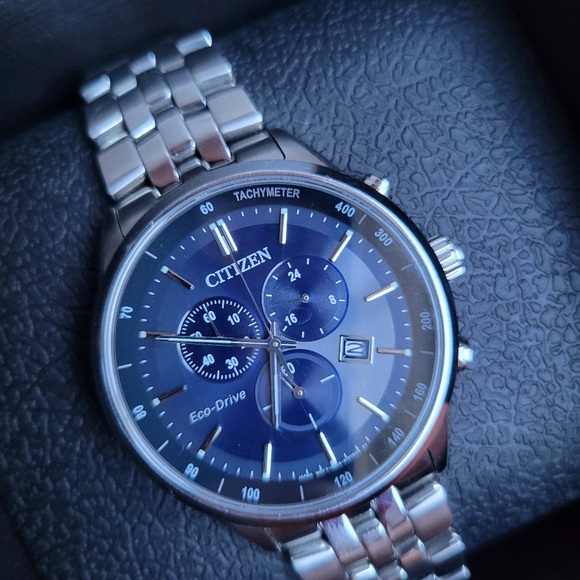 Citizen Men's Classic Corso Eco-Drive Blue Face Silver Bracelet Analog Watch - Picture 9 of 9